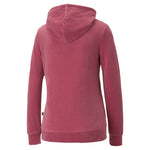 Puma essentials+ velour hoodie women in black - Back View