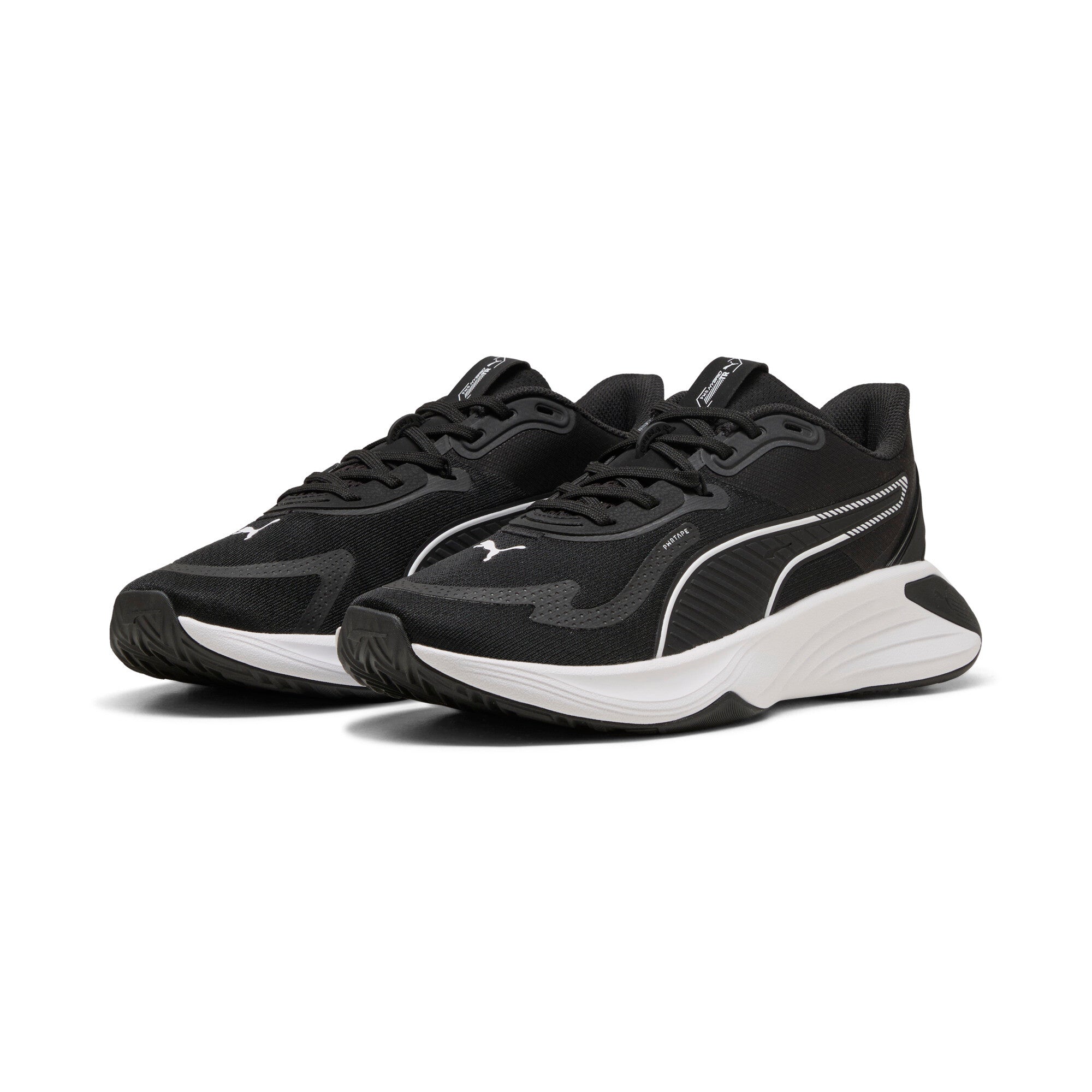Puma training pwr hybrid shoes in black - Front View