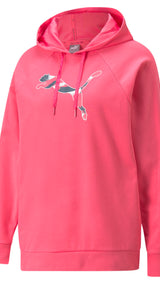 Puma modern sports hoodie in black - Front View