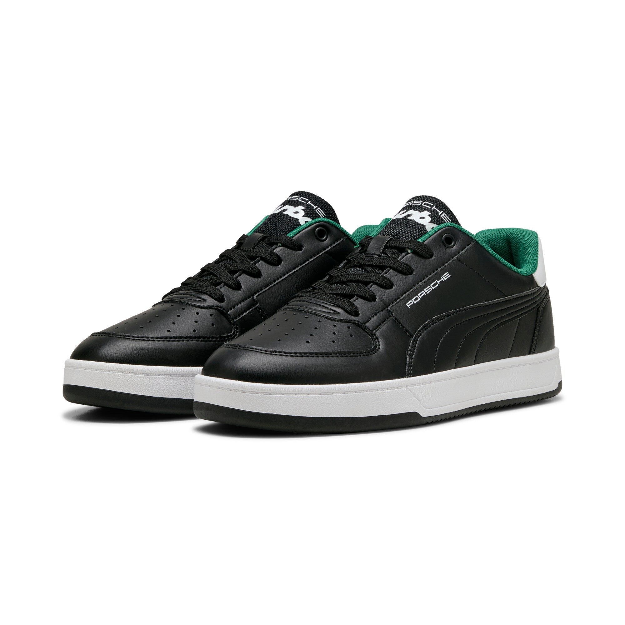 Puma porsche legacy caven 2.0 sneakers in black and archive green - Front View