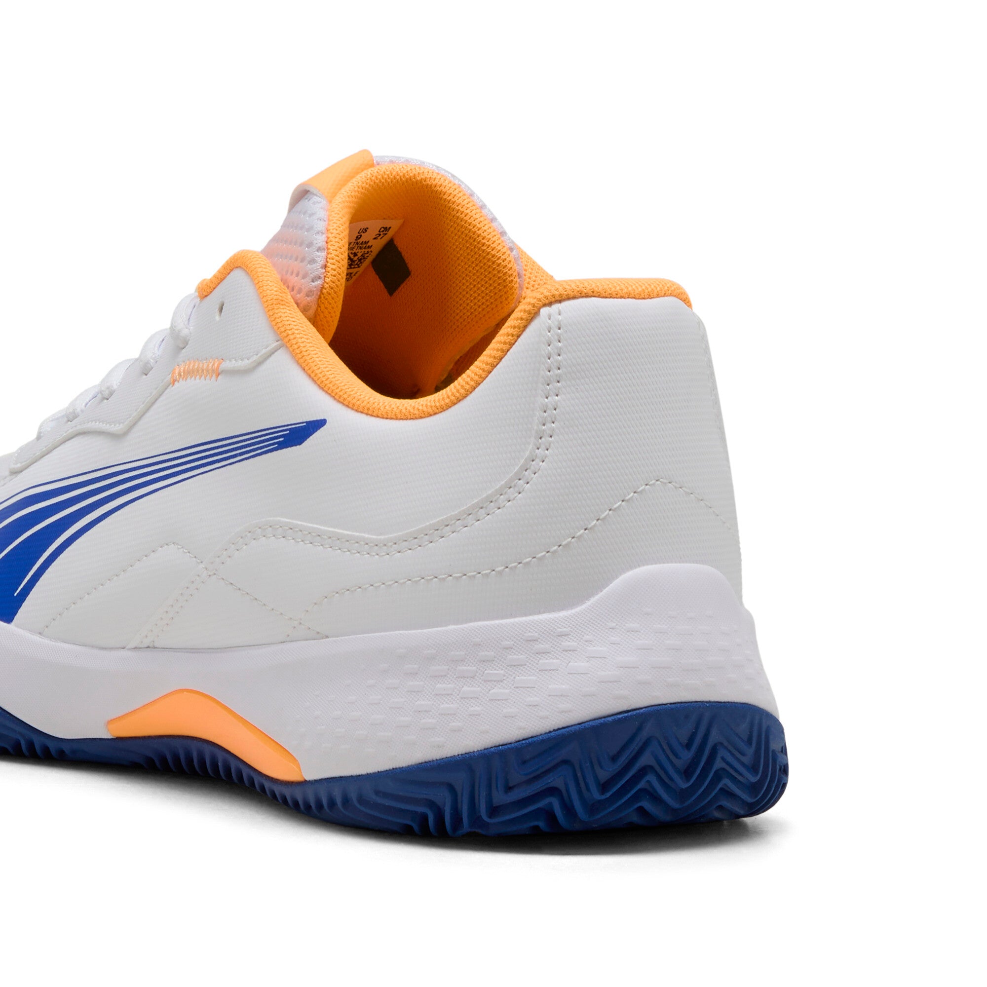 Puma tennis nova smash padel shoes in white - Back View