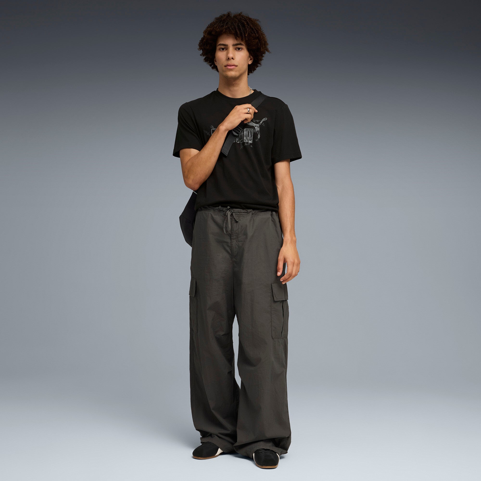 PUMA camo tee men in black — model shot 3