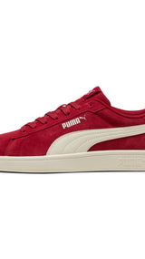 Puma smash 3.0 sneakers in dark crimson and warm white - Side View 01