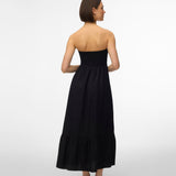 VERO MODA AWALISA bandeau ankle dress in black - Image 2