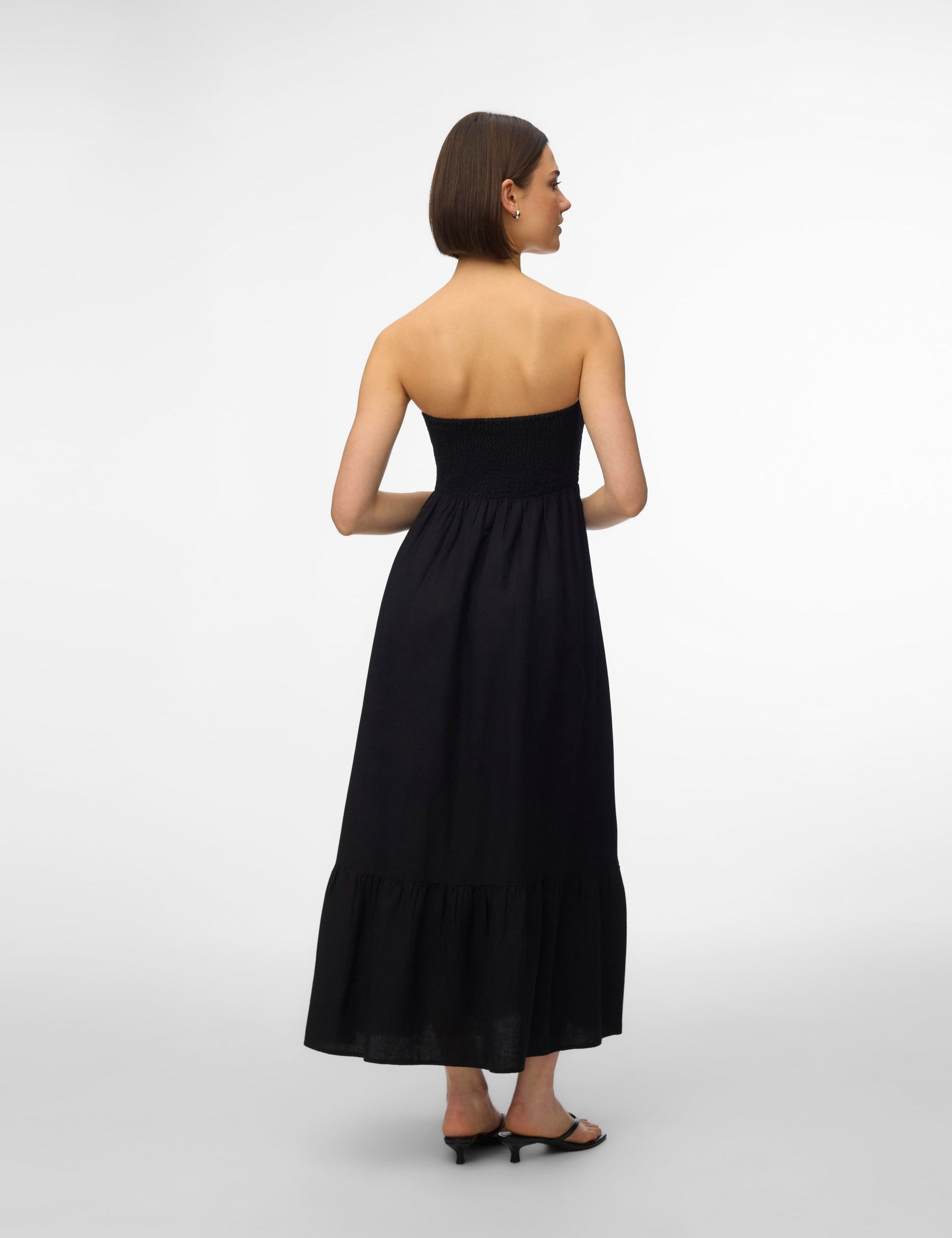 VERO MODA AWALISA bandeau ankle dress in black - Image 2