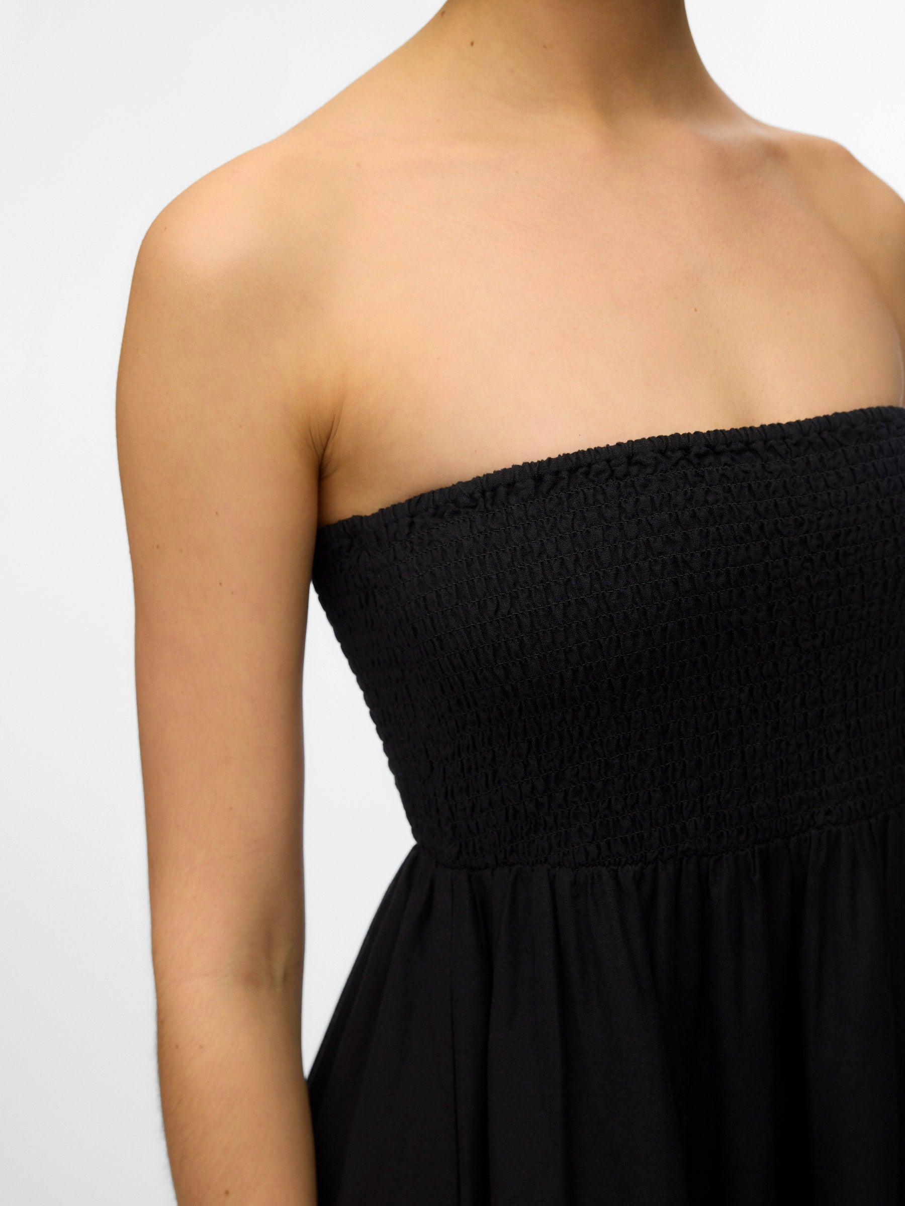 VERO MODA AWALISA bandeau ankle dress in black - Image 5