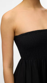 VERO MODA AWALISA bandeau ankle dress in black - Image 5