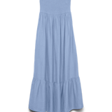 VERO MODA AWALISA bandeau ankle dress in brunnera blue - Image 3