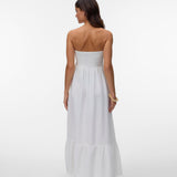 VERO MODA AWALISA bandeau ankle dress in snow white - Image 2