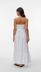 VERO MODA AWALISA bandeau ankle dress in snow white - Image 2