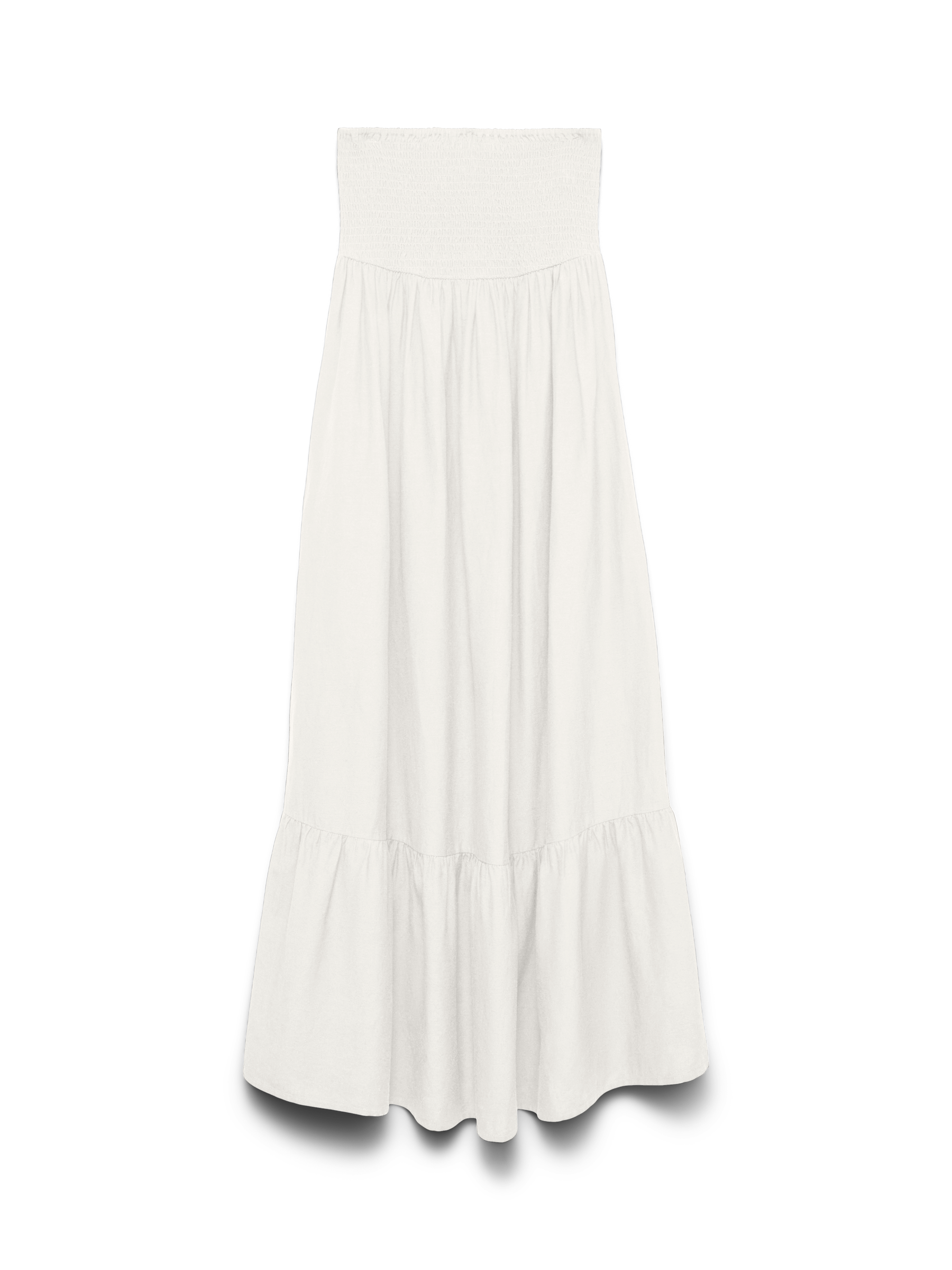VERO MODA AWALISA bandeau ankle dress in snow white - Image 3