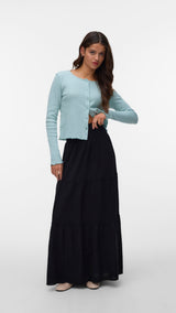 VERO MODA AWKEELEY long skirt in black - Image 1