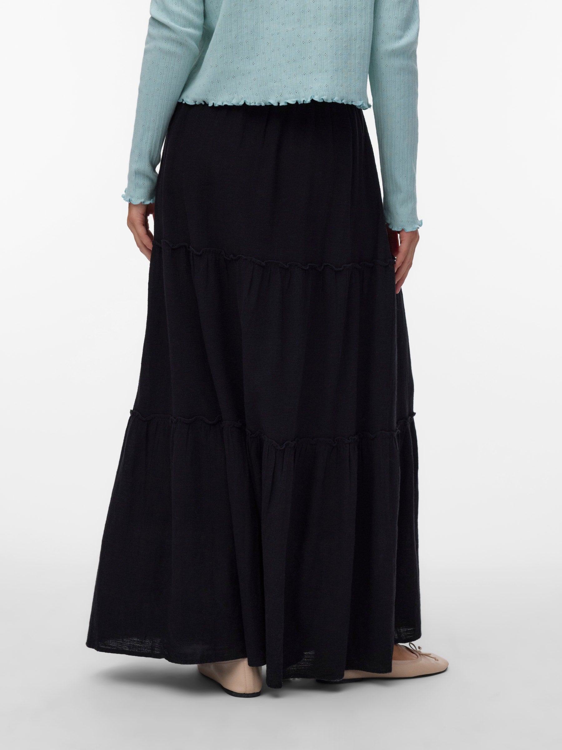VERO MODA AWKEELEY long skirt in black - Image 2