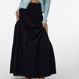 VERO MODA AWKEELEY long skirt in black - Image 4