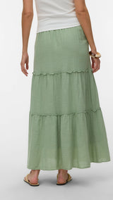 VERO MODA AWKEELEY long skirt in basil - Image 2