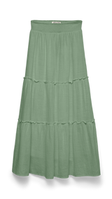 VERO MODA AWKEELEY long skirt in basil - Image 3