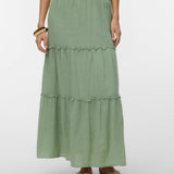 VERO MODA AWKEELEY long skirt in basil - Image 4
