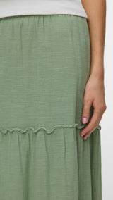 VERO MODA AWKEELEY long skirt in basil - Image 5