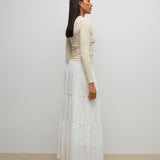 VERO MODA AWKEELEY long skirt in snow white - Image 2