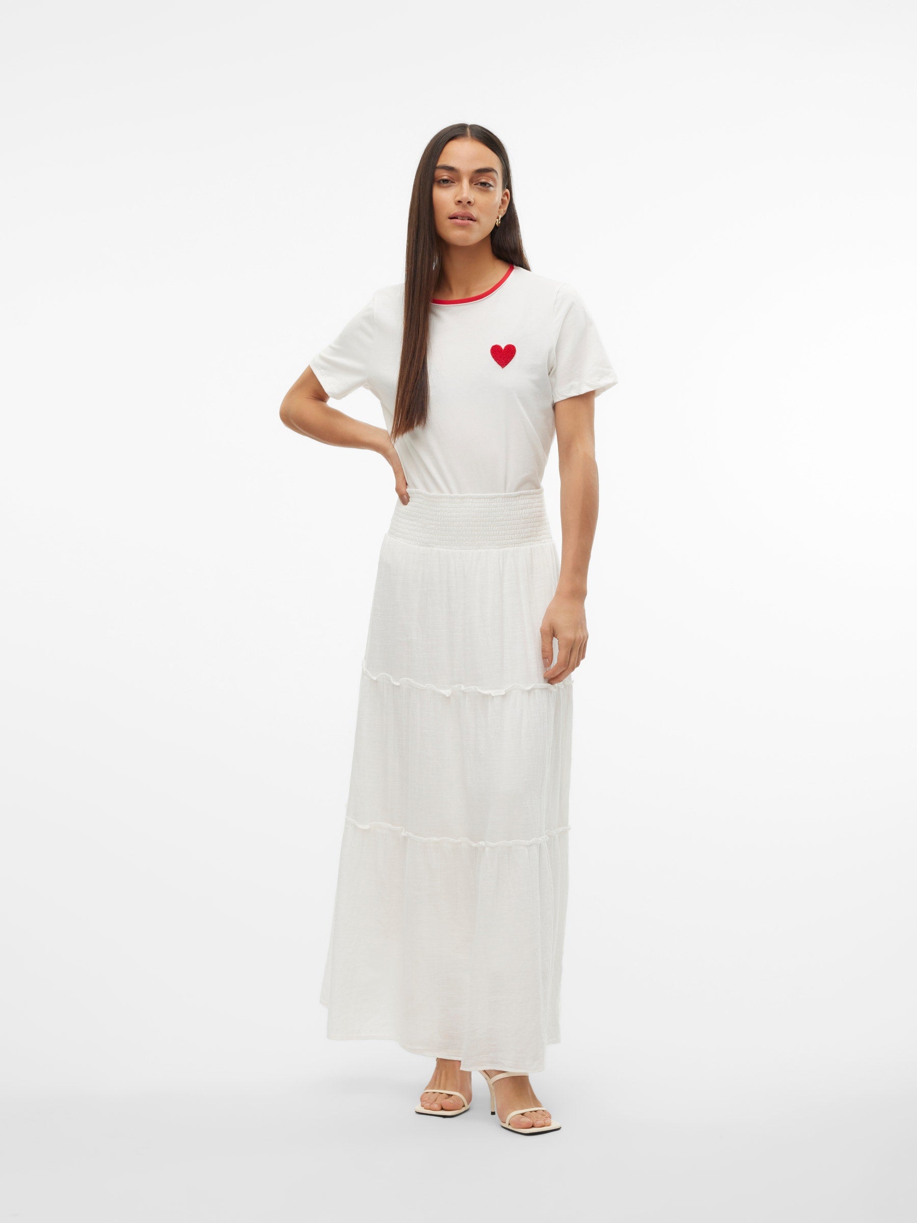 VERO MODA AWKEELEY long skirt in snow white - Image 5