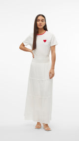 VERO MODA AWKEELEY long skirt in snow white - Image 5