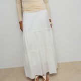 VERO MODA AWKEELEY long skirt in snow white - Image 6