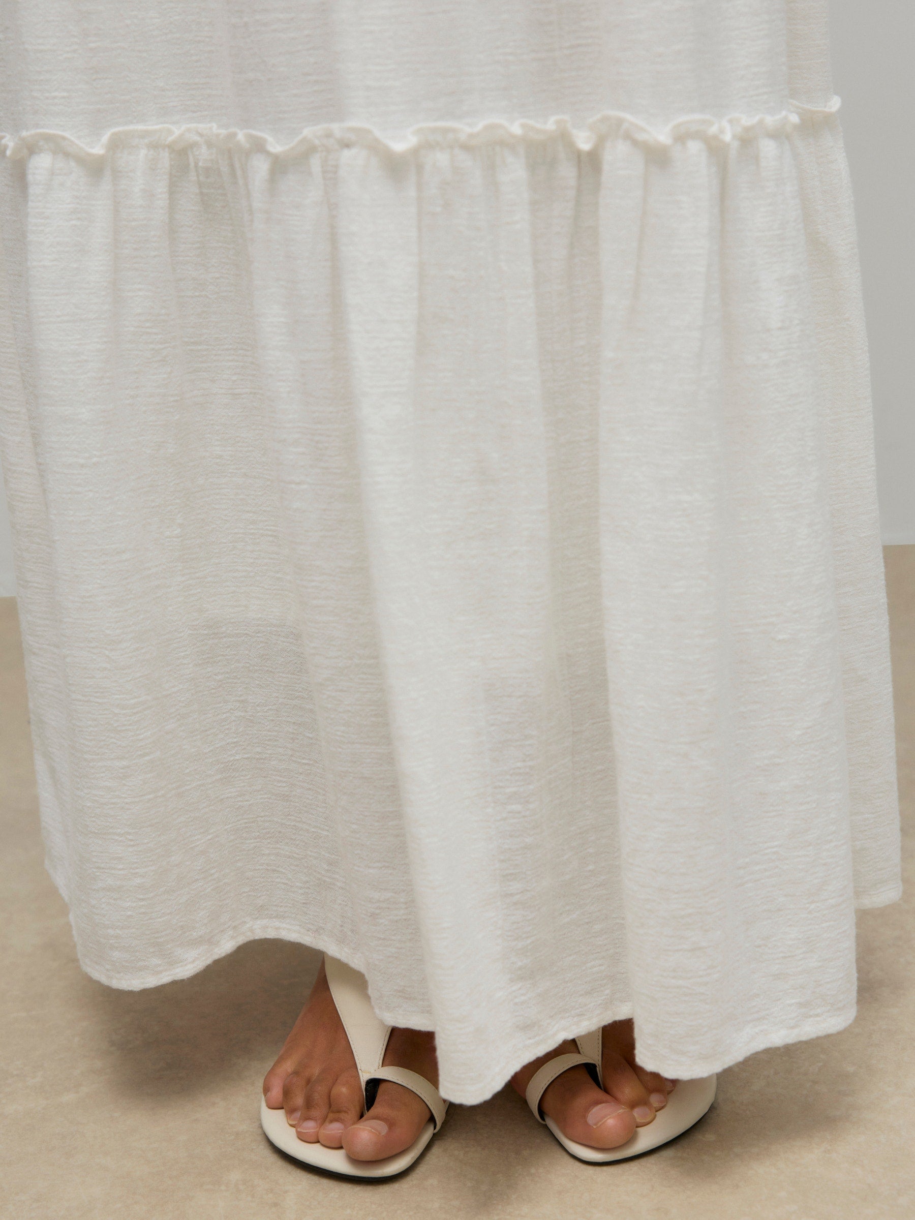 VERO MODA AWKEELEY long skirt in snow white - Image 7
