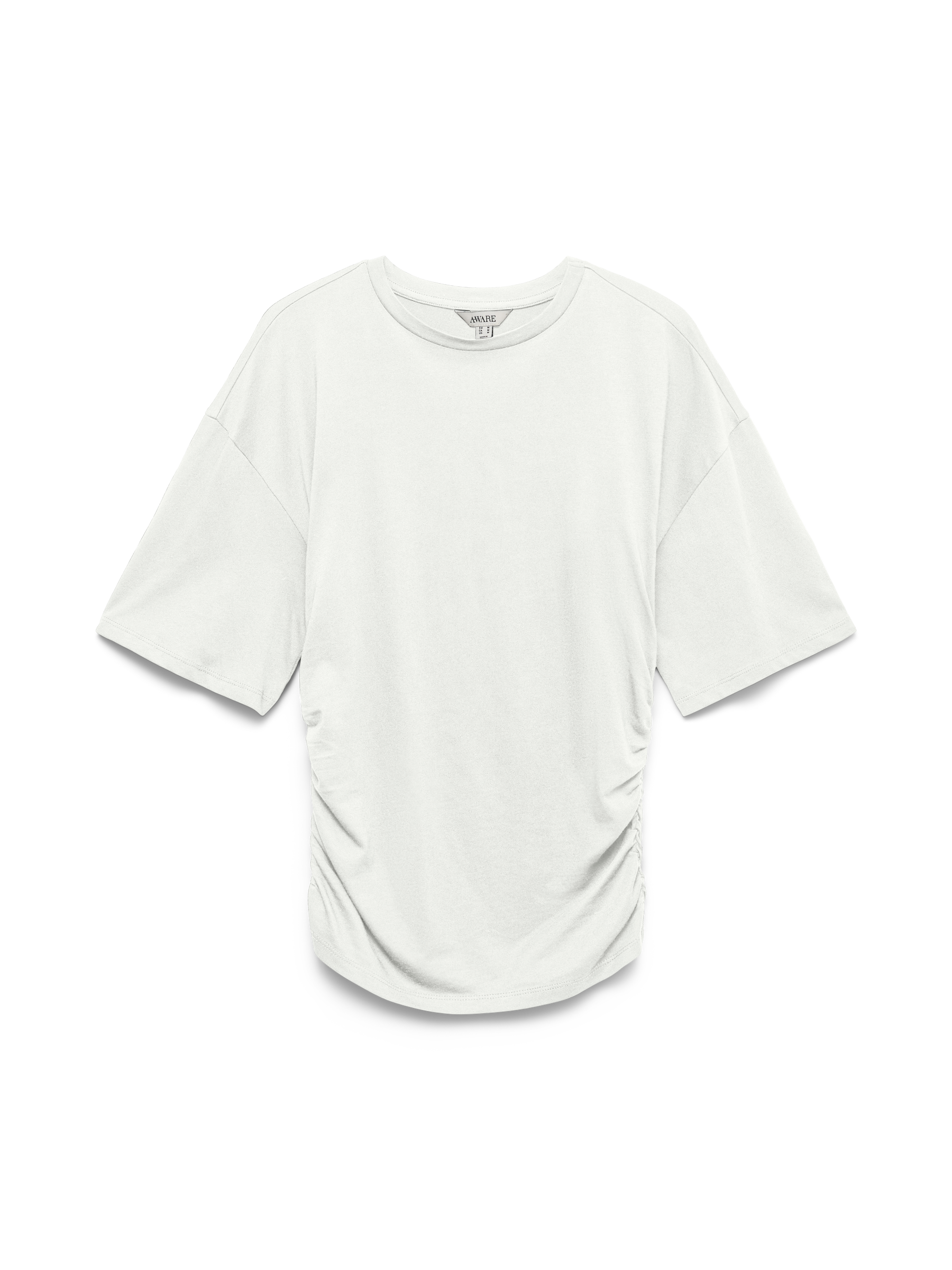 VERO MODA AWNAVARO 2/4 o-neck top in snow white - Image 3
