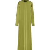 VERO MODA AWUDITA high neck ankle dress in calliste green - Image 3