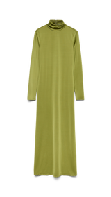VERO MODA AWUDITA high neck ankle dress in calliste green - Image 3