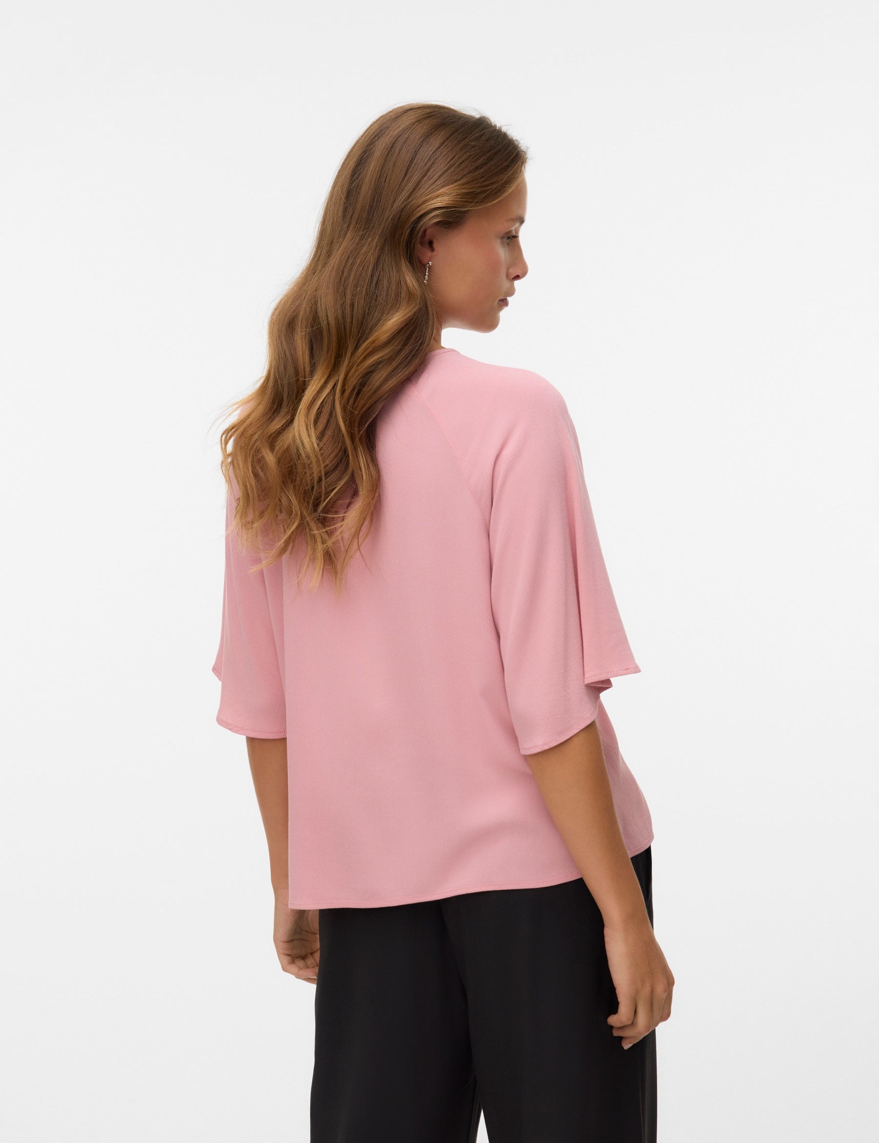 VERO MODA VMANNA 2/4 top in rose elegance - Image 2