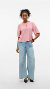 VERO MODA VMANNA 2/4 top in rose elegance - Image 4