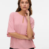 VERO MODA VMANNA 2/4 top in rose elegance - Image 5