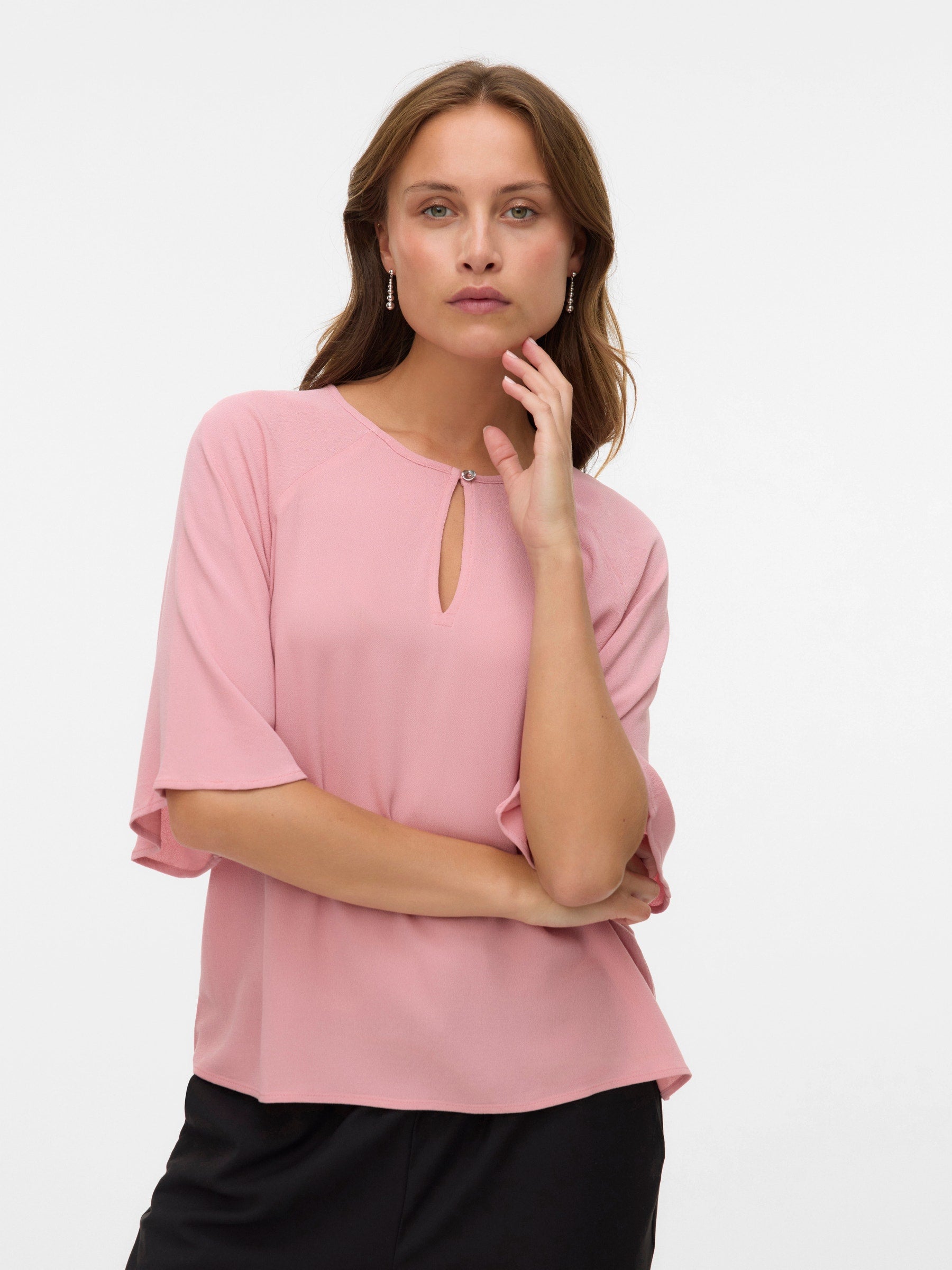 VERO MODA VMANNA 2/4 top in rose elegance - Image 5