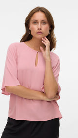 VERO MODA VMANNA 2/4 top in rose elegance - Image 5