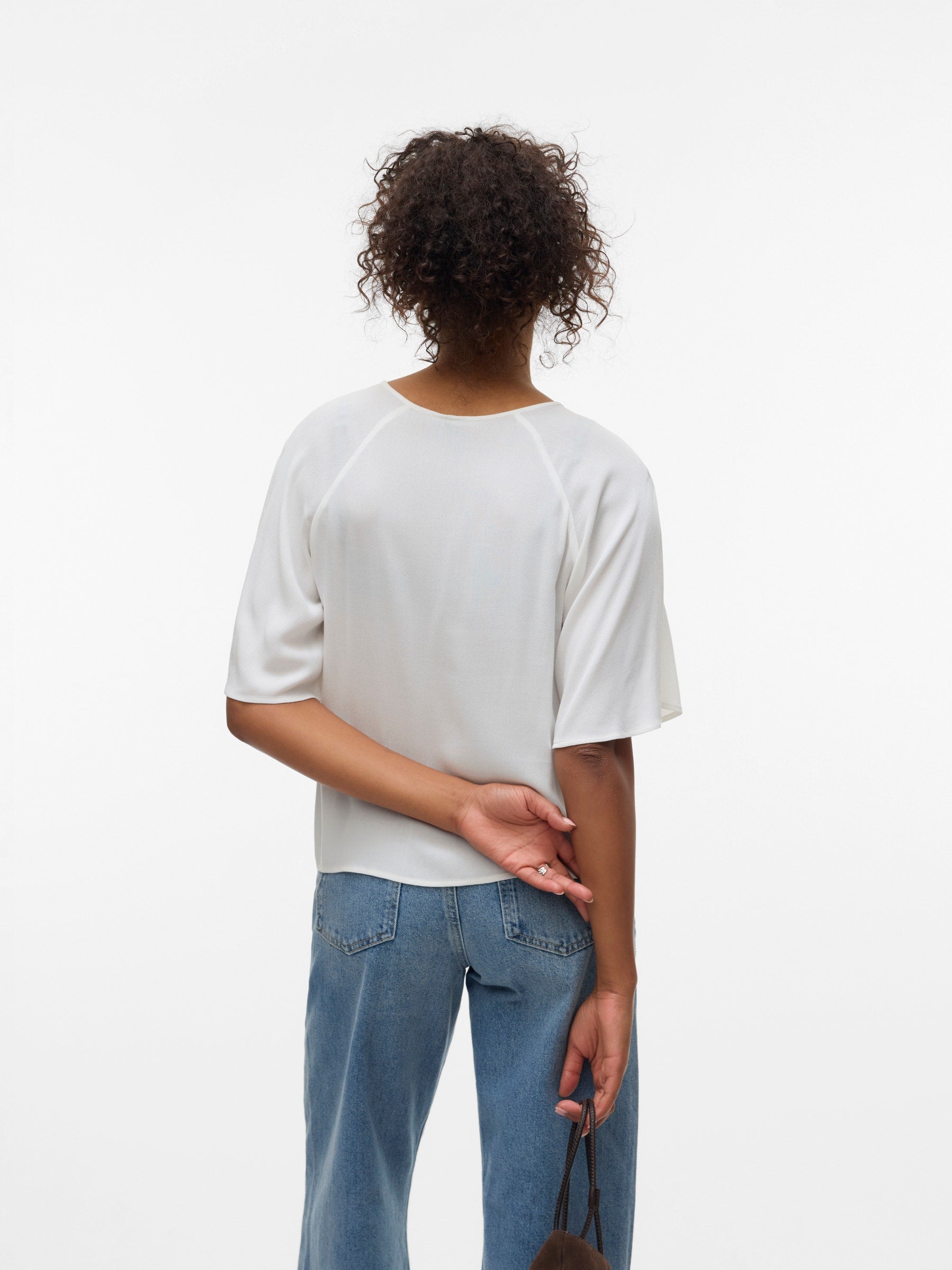 VERO MODA VMANNA 2/4 top in cloud dancer - Image 2