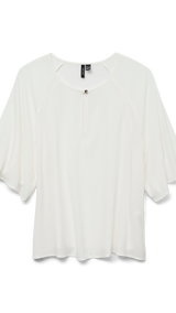 VERO MODA VMANNA 2/4 top in cloud dancer - Image 3