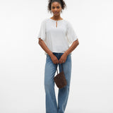VERO MODA VMANNA 2/4 top in cloud dancer - Image 4