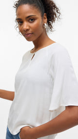 VERO MODA VMANNA 2/4 top in cloud dancer - Image 5