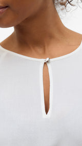 VERO MODA VMANNA 2/4 top in cloud dancer - Image 6