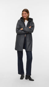 VERO MODA VMASTA teddy coated coat in asphalt - Image 1