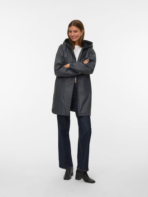 VERO MODA VMASTA teddy coated coat in asphalt
