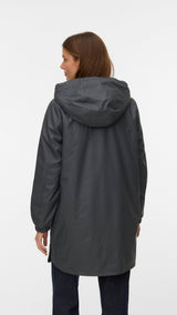 VERO MODA VMASTA teddy coated coat in asphalt - Image 2