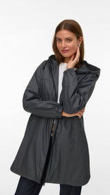 VERO MODA VMASTA teddy coated coat in asphalt - Image 4