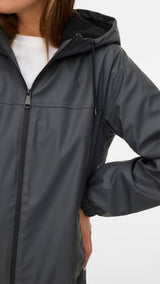 VERO MODA VMASTA teddy coated coat in asphalt - Image 5