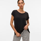 VERO MODA VMAVA plain top in black - Image 1