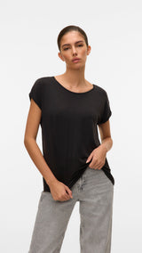 VERO MODA VMAVA plain top in black - Image 1