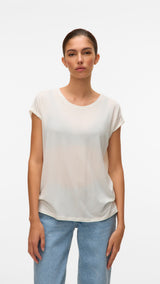 VERO MODA VMAVA plain top in snow white - Image 1