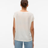 VERO MODA VMAVA plain top in snow white - Image 2