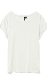 VERO MODA VMAVA plain top in snow white - Image 3